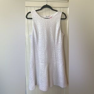 Lilly Pulitzer White Lace Dress in Size Large